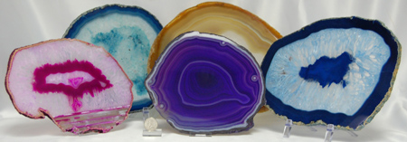 Image of agate slices size 10 and up